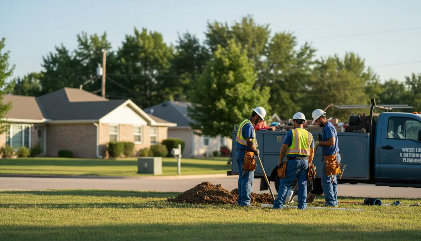 Residential water line and bathroom plumbing service in Marion, MI
